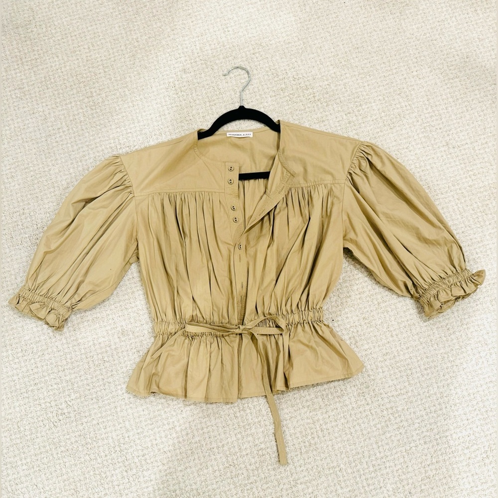 ulla Johnson khaki top - Picture 1 of 1